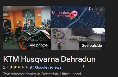ktm duke showroom near me