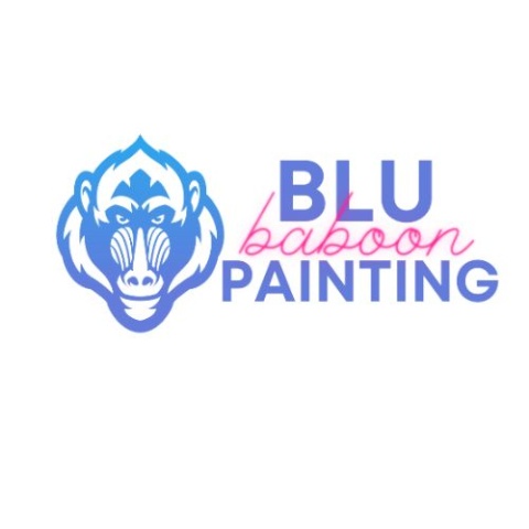 Blu Baboon Painting